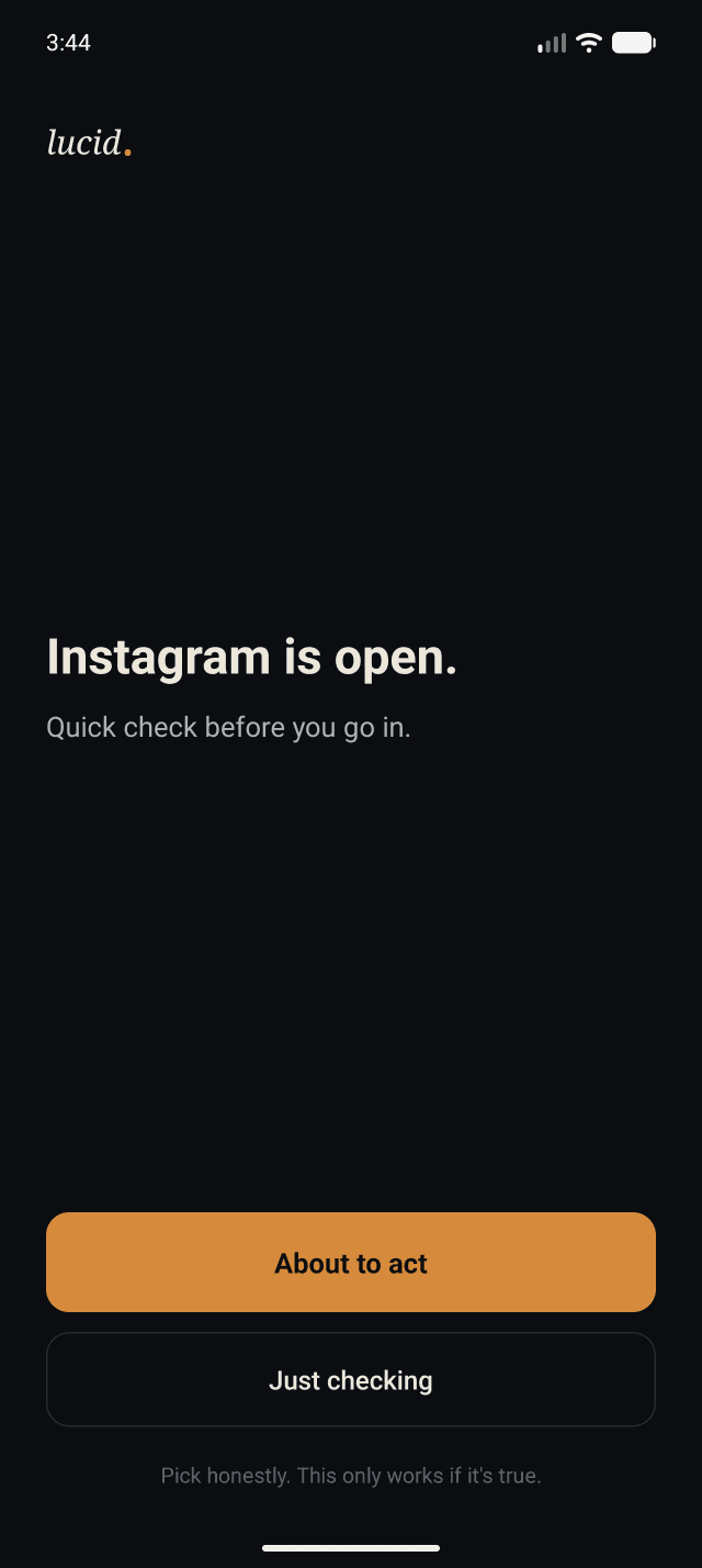 Caught the moment a watched app opens