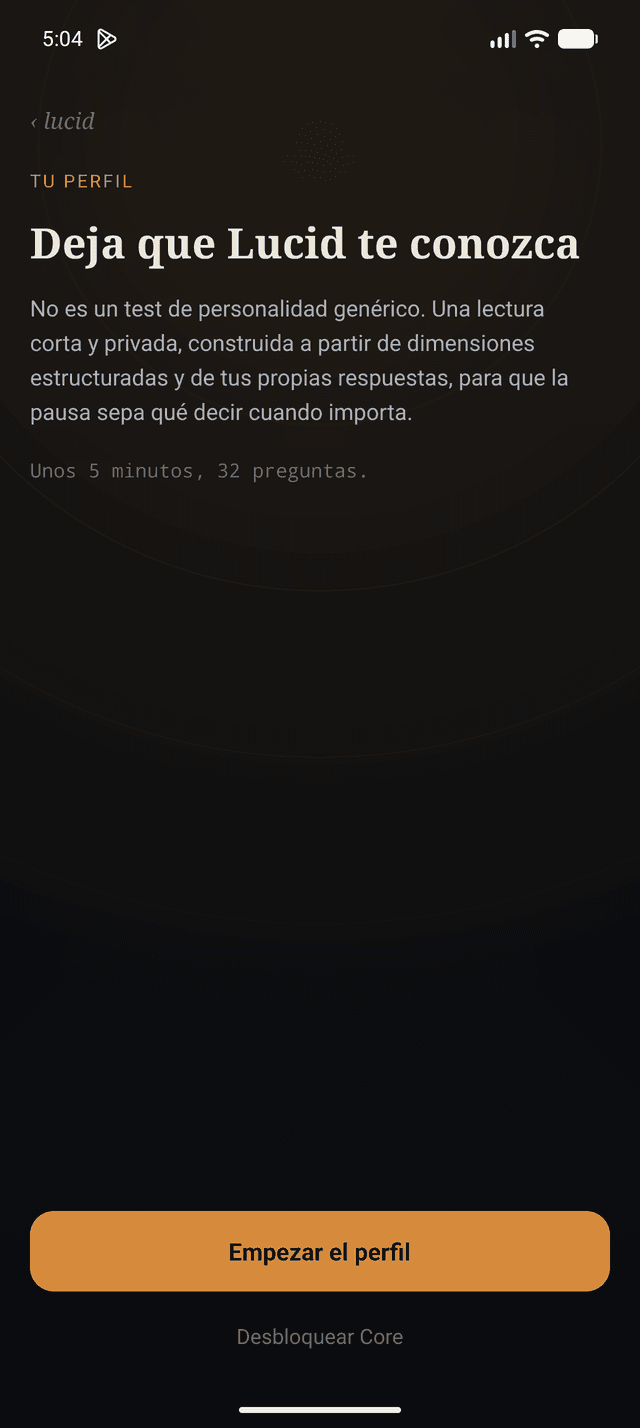 La evaluación se calcula en tu teléfono